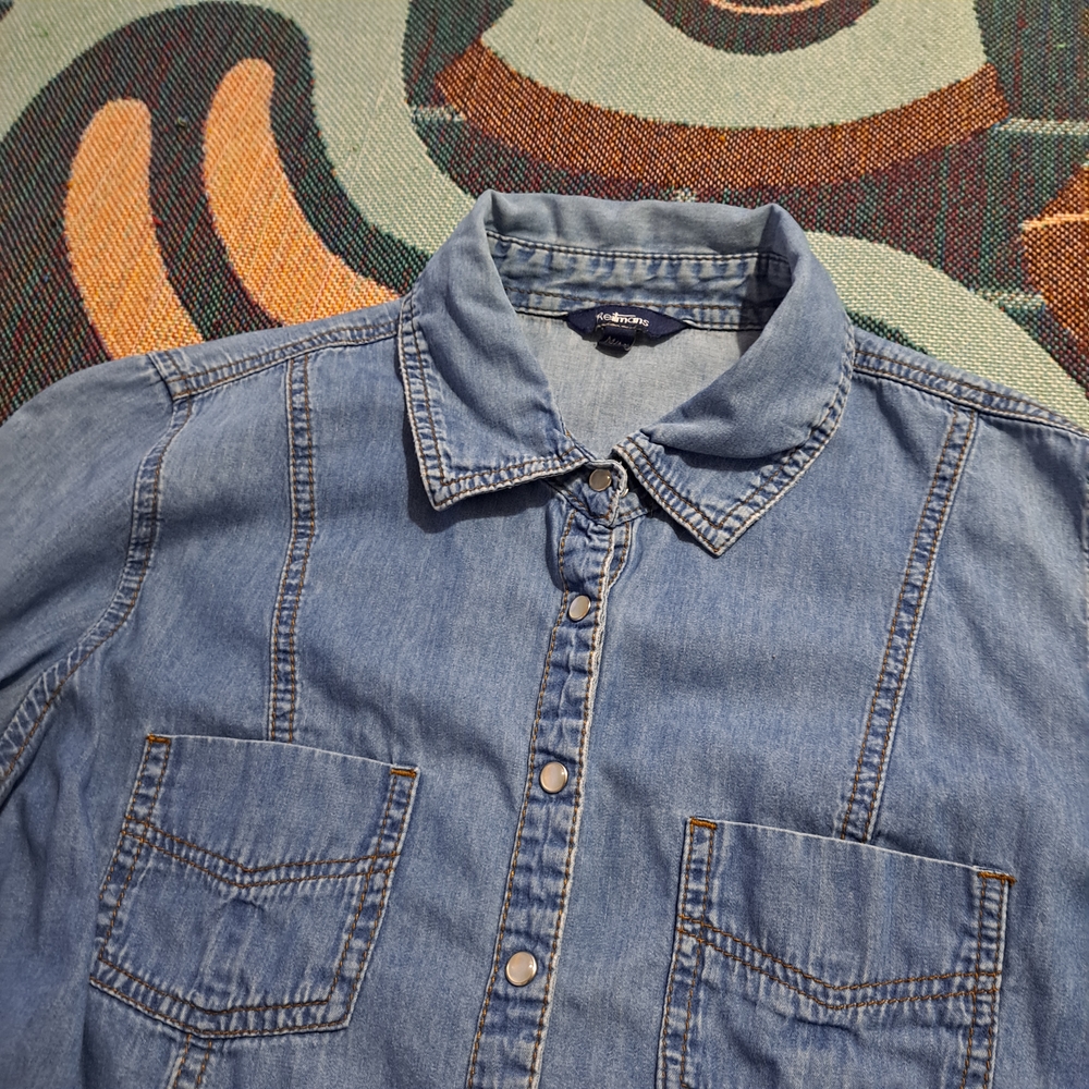 šDENIM BUTTON DOWN SHIRT-L - Picture 3 of 8